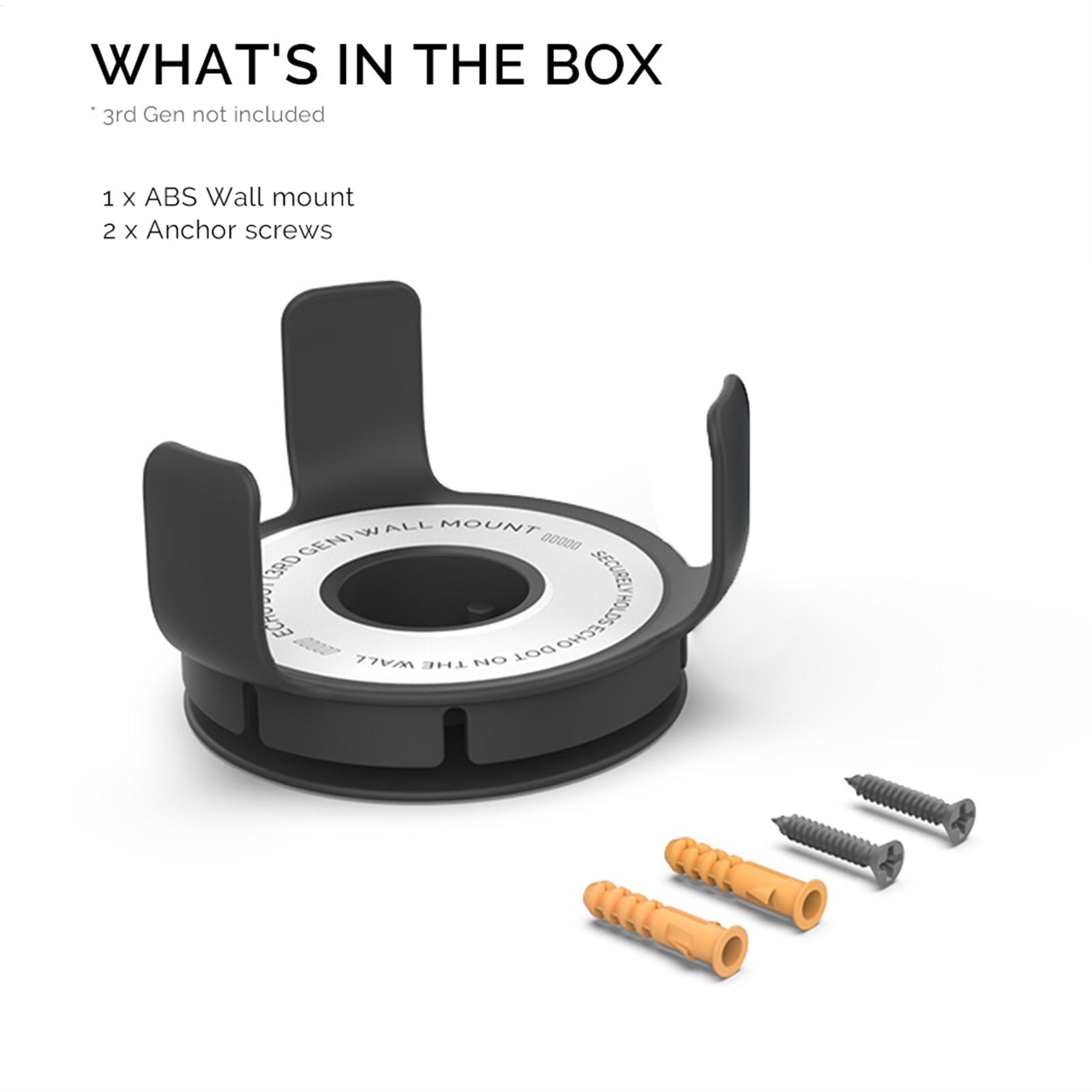 Amazon Speaker Echo Pop - ที่ยึดติดผนัง Echo Dot พร้อมลำโพงอัจฉริยะในตัว ที่เก็บสายเคเบิล อุปกรณ์เสริมประหยัดพื้นที่