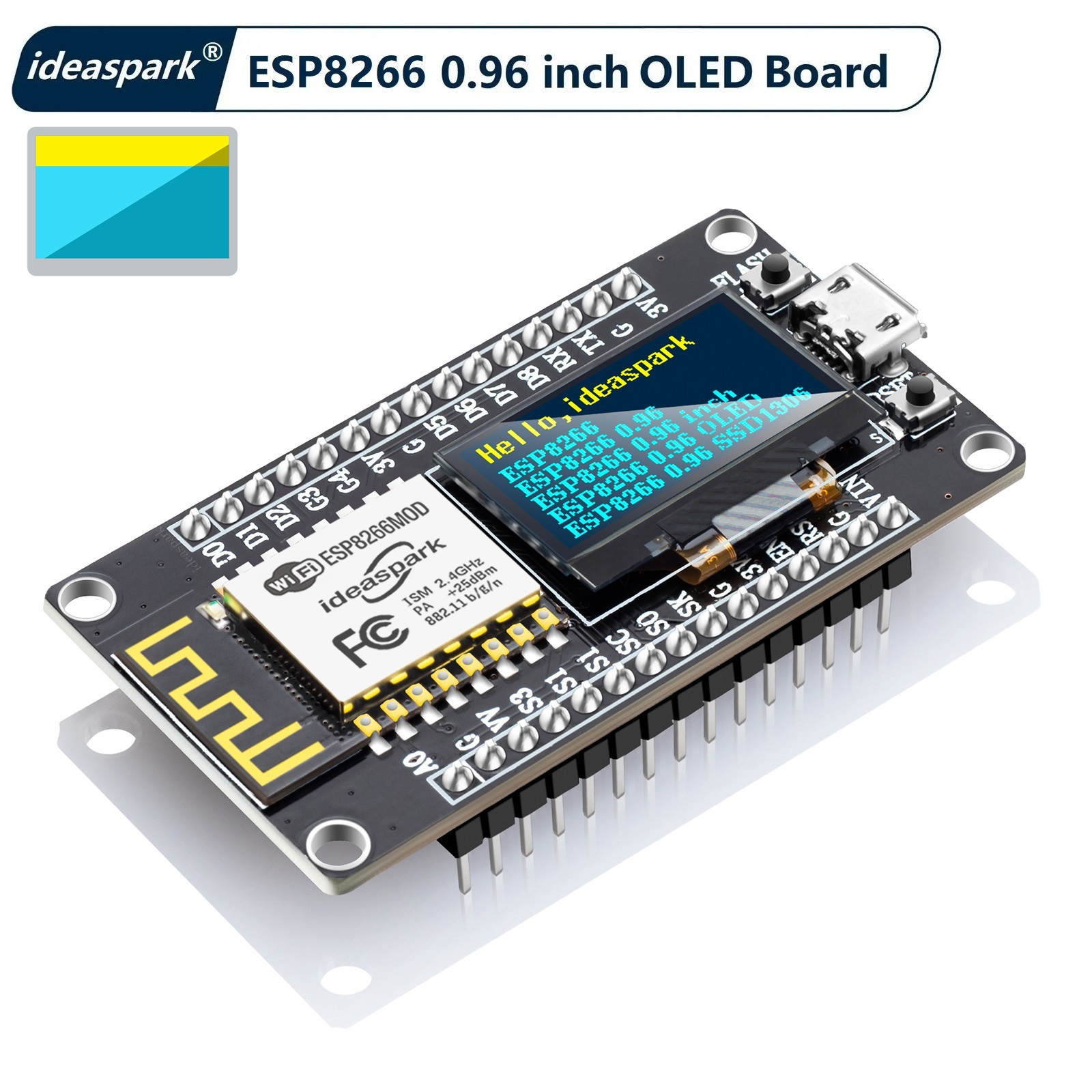 Esp8266 Nodemcu Board - NodeMCU ESP8266 บอร์ดพัฒนา 0.96 ''จอแสดงผล OLED,CH-340,ESP-12E
