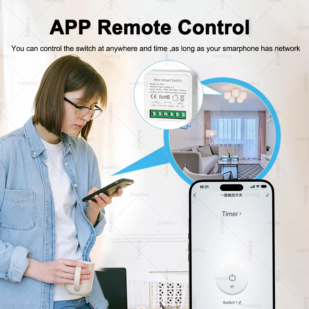 สวิตช์อัจฉริยะขนาดเล็ก 16A Zig - Diy Home Automation Controller บทวิจารณ์และราคา