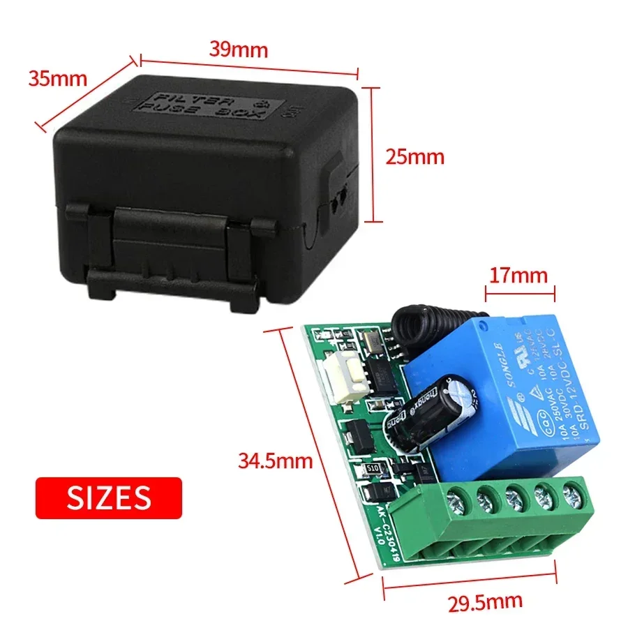 DC 12V รีโมทคอนโทรลสมาร์ทสวิทช - 433Mhz Receiver Module บทวิจารณ์และราคา