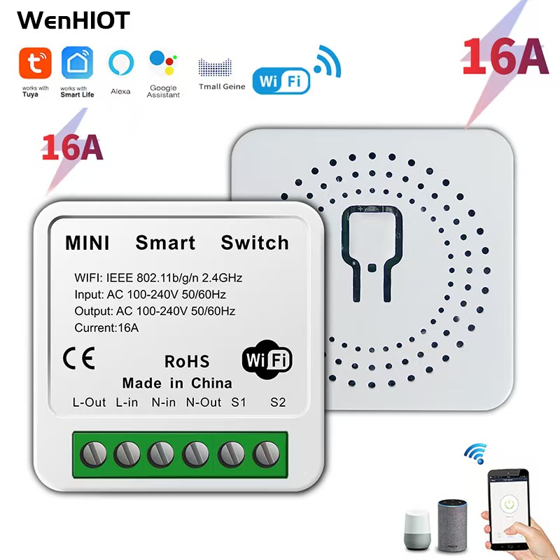 สวิตช์อัจฉริยะขนาดเล็ก 16A Tuy - Diy Home Automation Controller บทวิจารณ์และราคา