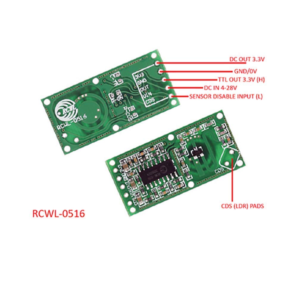5PCS RCWL-0516 Motion Detectio - Esp8266 Nodemcu Board บทวิจารณ์และราคา